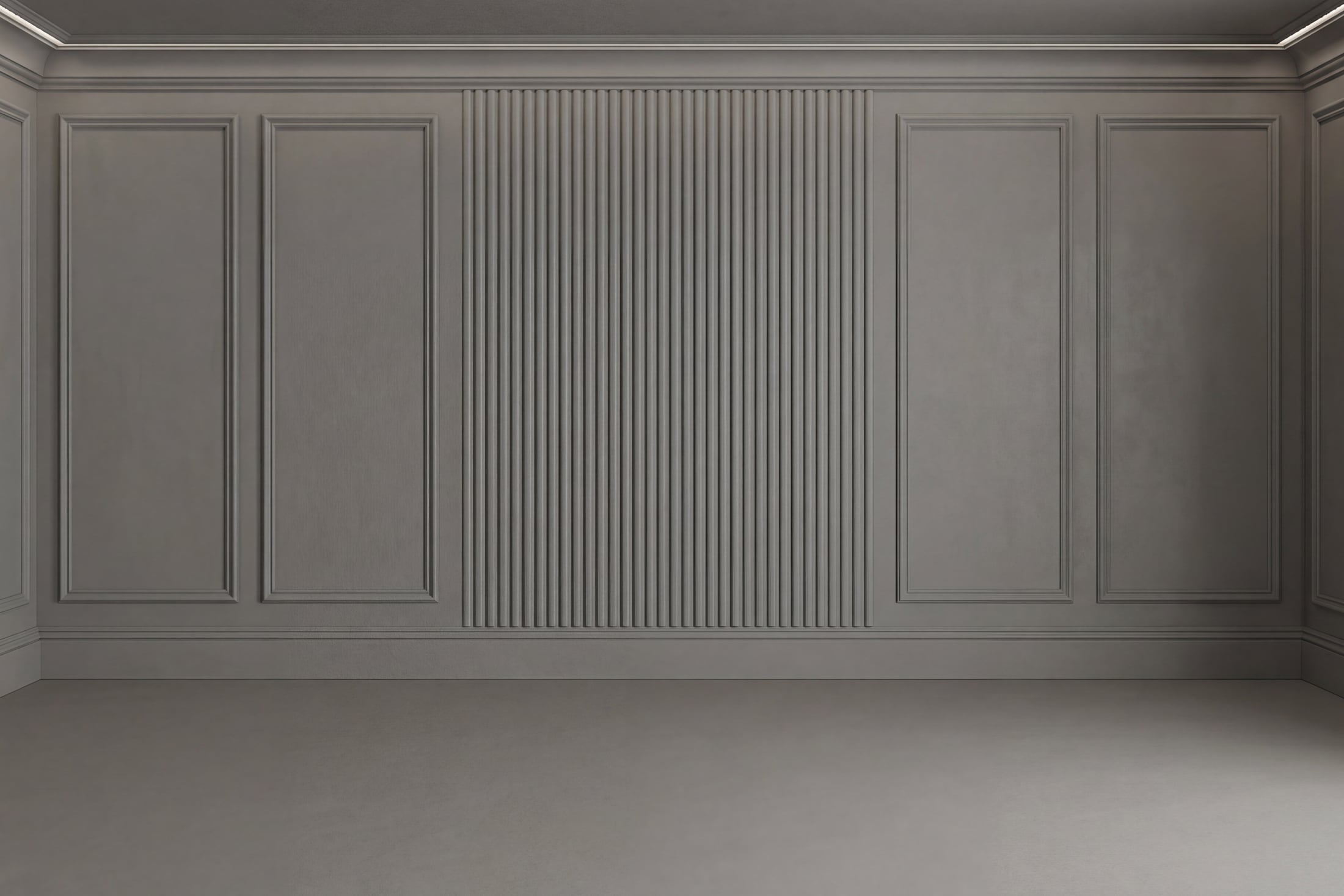 The master bedroom as a bare shell